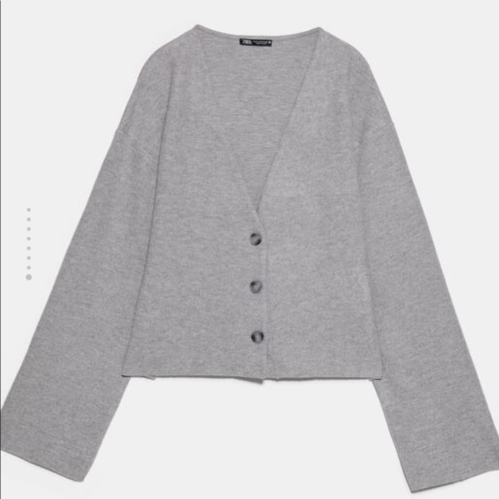 NEW Zara Cardigan Gray Marl